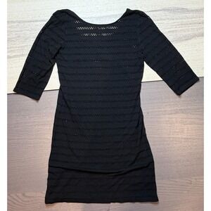 Only Hearts NYC by Helena Stuart Women Dress Small 3/4 sleeve sheath black